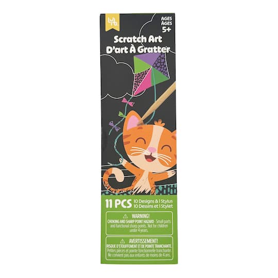 Little Yellow Bicycle® Kitty Kite Bookmark Scratch Art Pad Kit
